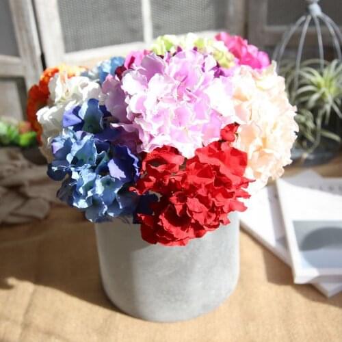 16cm Artificial Hydrangea Flower Head birthday party home garden decoration DIY wedding gift box flores artificiais fake flowers