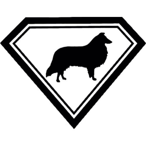 19*14.7CM Collie Love Dog Lovely Classic Cartoon Stickers Car Window Decal Decoration Accessories C6-1395