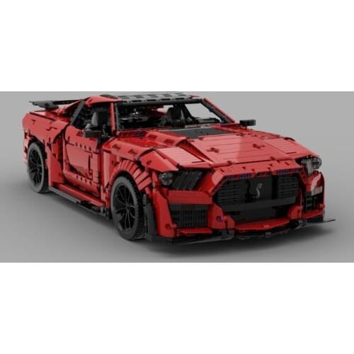 2020 technology building block RC super sports car Shelby GT500 DIY assembly boy technology racing toy gift model MOC-50047