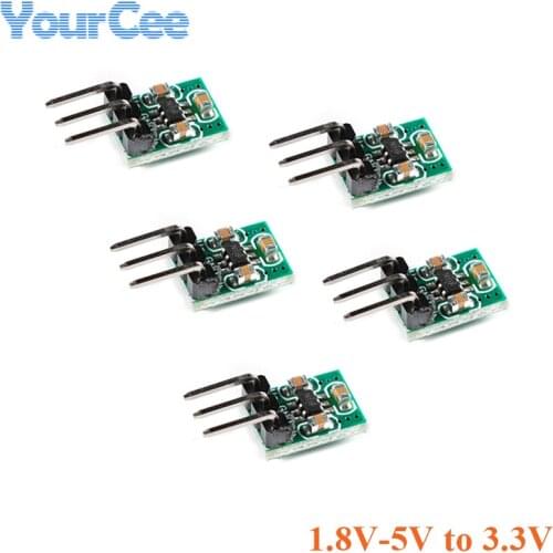 5pcs Mini DC-DC Automatic Buck Boost Regulated Power Module 1.8V 3V 3.7V 5V to 3.3V Step Down/Up Low Noise Regulated Charge Pump