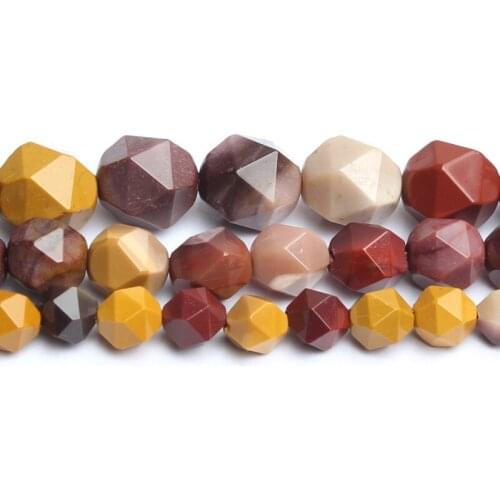 6/8/10mm Natural Faceted Mookaite Stone Beads Loose Spacer Beads For Fashion Accessories Jewellery Making 15 inch