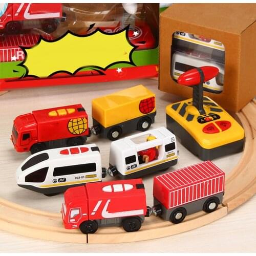 Remote Train Railway Accessories Remote Control Electric Train Magnetic Rail Car Fit For Thomas Train Track Toys For Kids