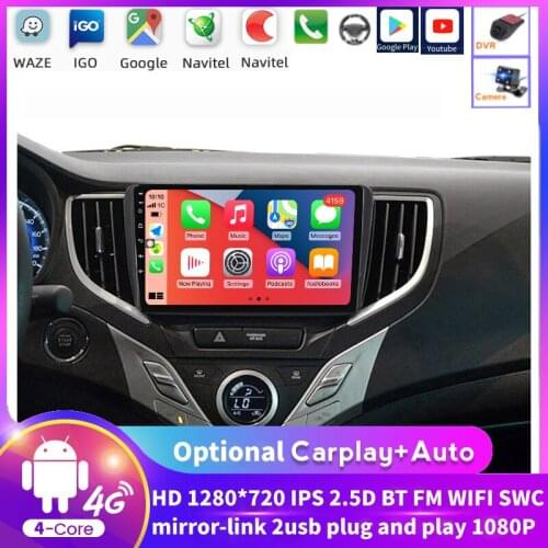 1280*720 HD For Suzuki Baleno 2015 2016 2017 2018 Android Car Radio Stereo GPS Navigation Multimedia Player Support ADAS DVR SWC