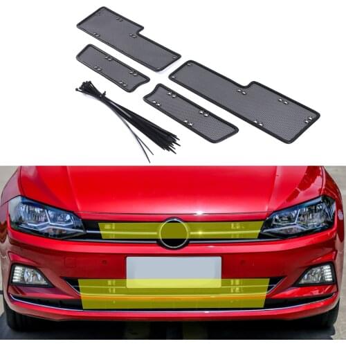 For Volkswagen VW POLO Mk6 2019-2020 Car Accessories Front Grille Insert Net Anti-insect Dust Garbage Proof Inner Cover Mesh