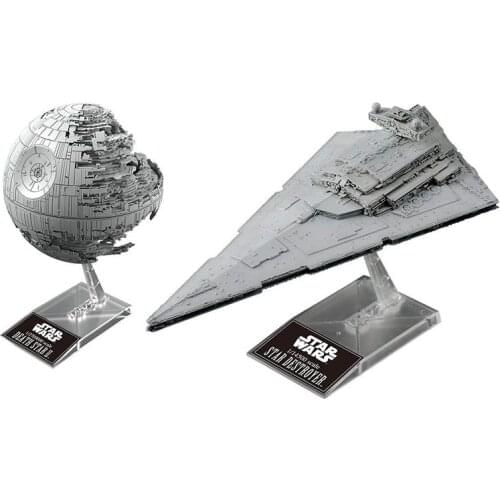 BANDAI Star Wars 1/2700000 Death Star II 1/14500 Star Destroyer Assembling collection model The best gift for children