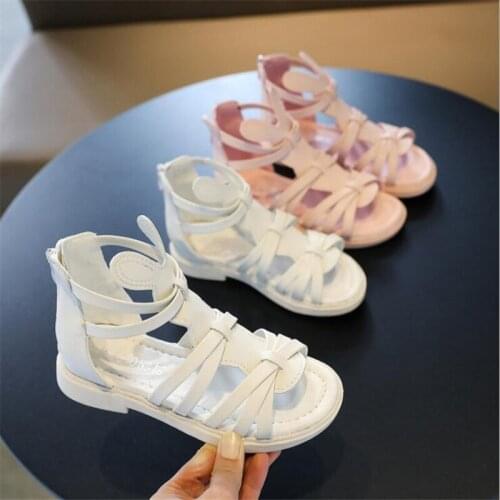 Hot sell summer fashion Roman boots High-top girls sandals kids gladiator sandals toddler child sandals girls Princess shoes