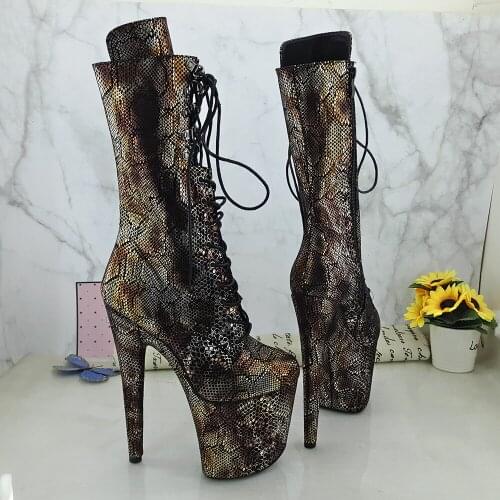 Leecabe 20CM/8inches Pole dancing shoes High Heel Pole Dance boots