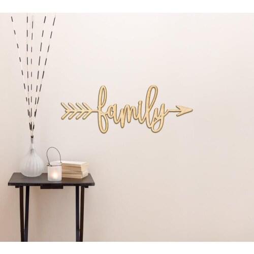 Wood Sign Art, Wooden Sign, Laser Cut Wood, Wood Decor,Family Arrow Wood Sign - Art Room Sign, Playroom Sign, Rustic Gallery Wa