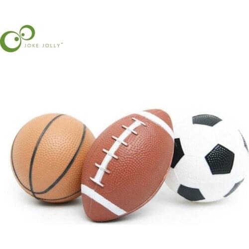 Kid Toy Soft Rubber Small Rugby Soccer Basketball Children Sport Ball Toy for Children WYQ