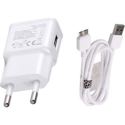 For Samsung Galaxy S5 Mobile Phone 5V 2A Wall Plug USB Charger & 3ft Micro USB 3.0 Data sync Charging Cable for Note 3 I9600