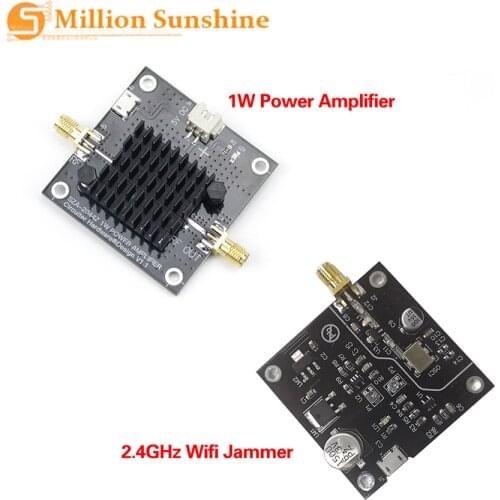2.4G WiFi swept jammer Shielder 2.4Ghz WiFi jammer Shielded development board / SZA2044 1W microwave power amplifier EC3