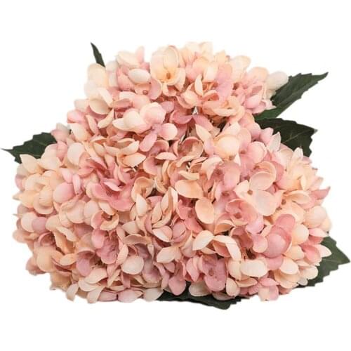Artificial Flowers Full Hydrangea DIY Faux Flower Silk Reusable Fake Floral Plant Bridal Wedding Decor