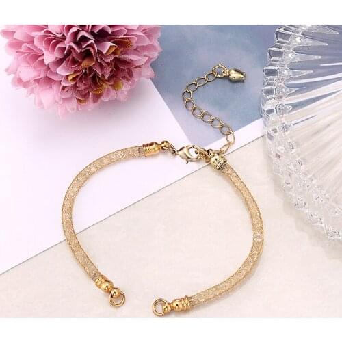 Korean version of Han Feng hand-woven stainless steel semi-finished bracelets sold in Europe and America