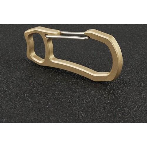DIY Brass Hook Vintage Key Ring Vintage Spring Buckle EDC Outdoor Tools Camping Buckles