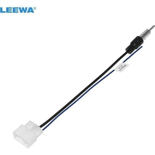 LEEWA 10pcs Car Female to ISO Male Plug Radio Antenna Adapter For Isuzu Single Head Radio Wire Cable #CA6831