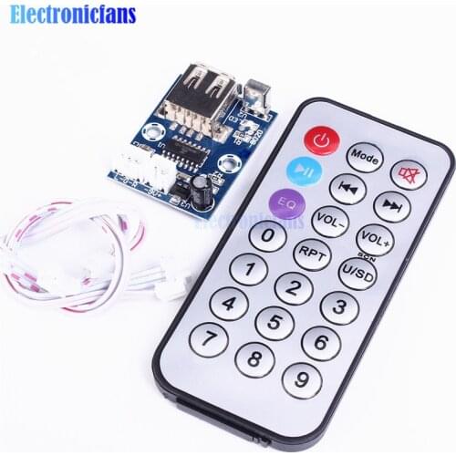 Mini Micro Lossless Music Decoder WAV+MP3 Decoding Board 12V Player USB Sound Card MP3 Board+Remote Control Integrated Circuits