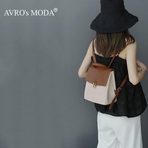 AVROs MODA New Fashion Casual Backpacks Genuine Leather Shoulder Bags For Women 2021 Ladies Designer Teenagers Girls Backpack