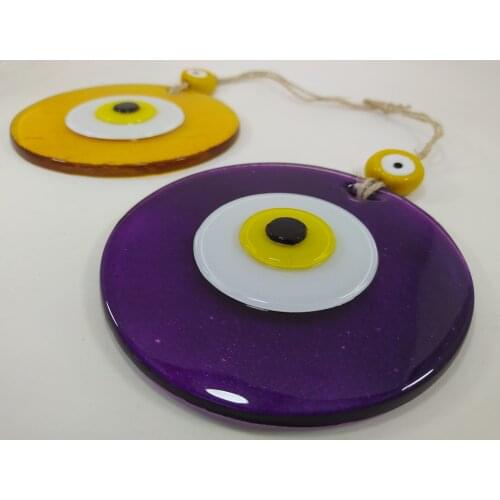 Colorful Evil Eye Set Big Glass Beads Pendant Charm Turkish Amulet for Wall Hanging Home Room Decor Made in Turkey