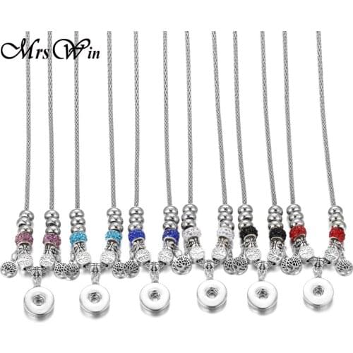 New Beads Jewelry Making Beading Necklace Snap Button Owl Pendant Necklace Charms Fashion 18mm Snaps Button DIY Jewelry