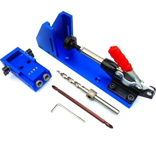 Pro Pocket 2 Hole Jig Joinery Drilling System Kit Professional Woodworking Tool