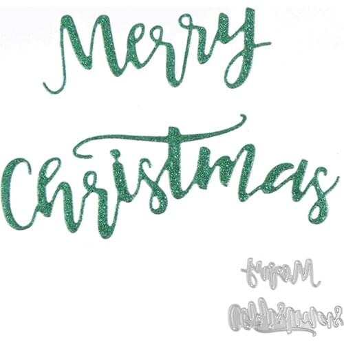 Merry Christmas Metal Cutting Mold Scrapbook Craft Mold Template Embossing Paper Mold Making New