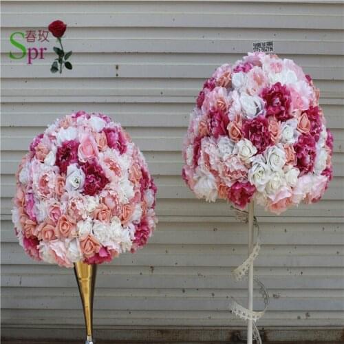 SPR wedding table flower ball centerpiece wedding road lead artificial flore centerpiece wedding backdrop flower decoration