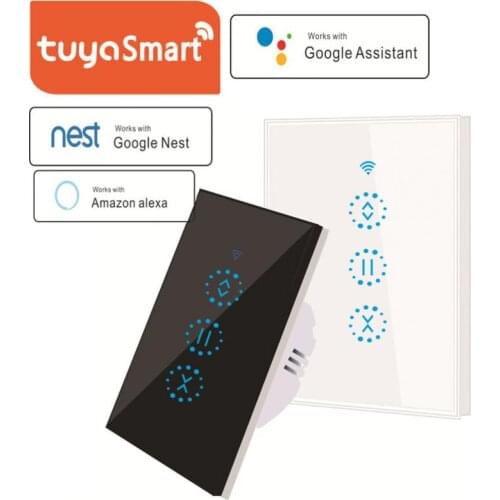 Smart Curtain Switch WiFi EU/US Standard Electric Motorized Curtain Blind Roller Motor Work With Amazon Alexa Google Home