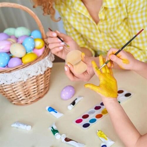 1PC Children Ornament Wood Unfinished Graffiti Toys Natural Mushroom-shaped Decoration DIY Simple