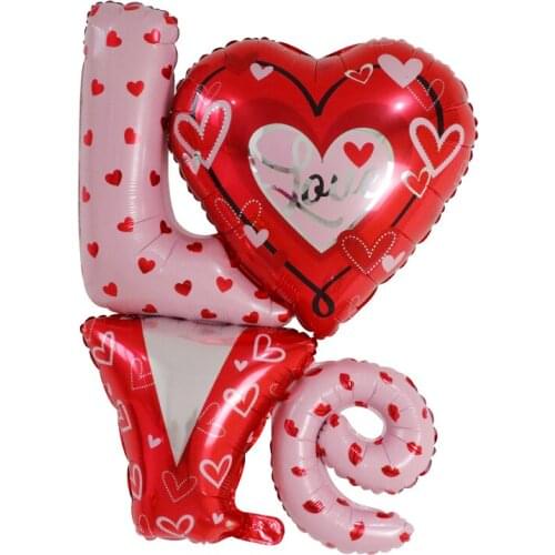 10pcs Large size Love Letter balloons Wedding Party Decorations Air Balls Foil Helium Balloons Valentines Day Supplies Globos