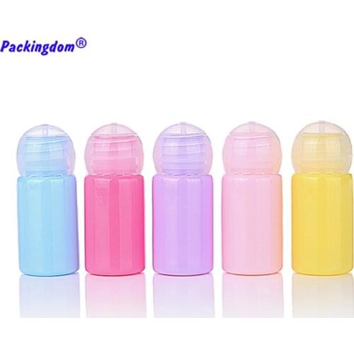 100pcs Travel Bottle Empty Ball Cap Clear Sample Container Macaron Colored Refill Cosmetic Packaging Lotion Bottles Cute 10ml