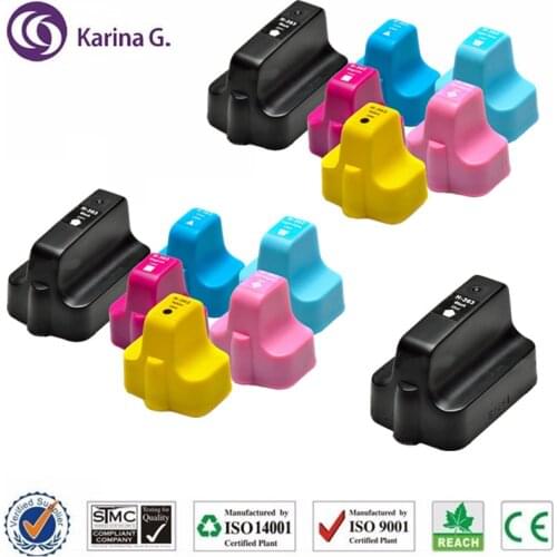 13PCS compatible Ink Cartridges For hp363 HP 363 suit for HP Photosmart 3310 3310xi/3313/8230/8238/8250 with chip full ink