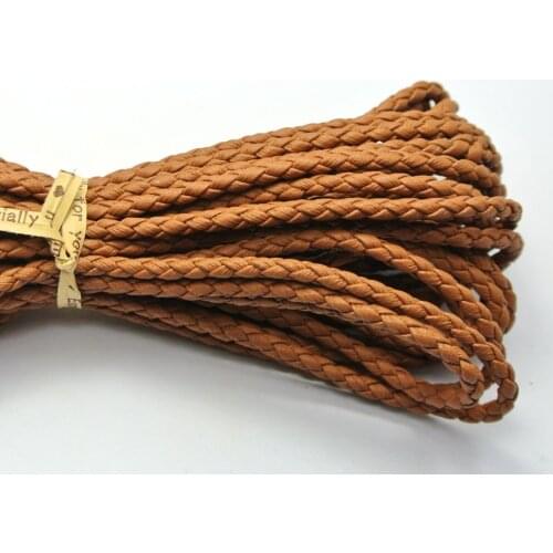 16.4 Feets Coffee Braided Bolo Leatherette Jewelry Cord 3mm