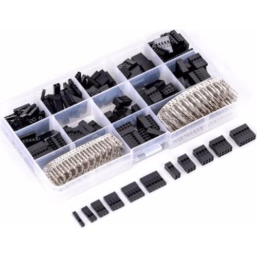 620pcs Dupont Wire Cable Jumper Pin Header Connector Housing Kit +Male Crimp Pins+Female Pin Connector Terminal Pitch With Box