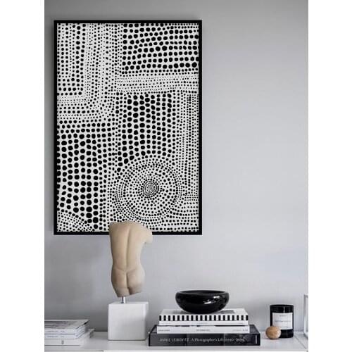 Abstract Black White Dot Sequence Wall Art Canvas Painting And Prints Nodic Poster For LivingRoom Bedroom Home Decor