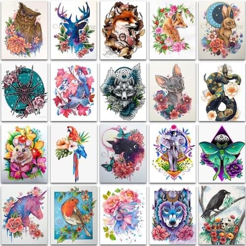 Diamand Diamond Painting Kit Paint Cartoon Animal Horse Cat owl Fox butterfly Elephant embroidery mosaic Cross stitch home decor
