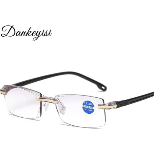 DANKEYISI Men Reading Glasses Women Anti Fatigue Reading Eyeglasses Female Presbyopic Prescription Eyewear Anti Blue Ray Glasses