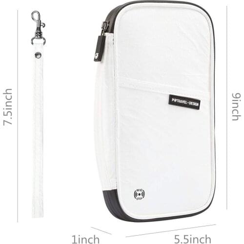 Quenya Dupont Tyvek Material Passport Cover RFID Credit Card Document Organizer Holder Case Travel Passport Wallet for Men Women