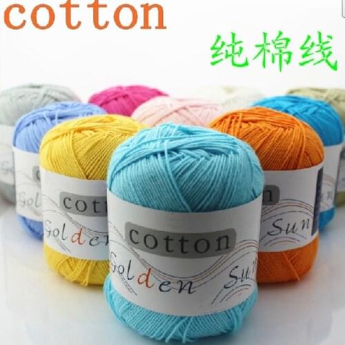 50g/ball Worsted Soft Baby Yarn 100% Cotton Yarn Hand Knitting Yarn Crochet Cotton Thread for Infant Sweater Blanket 20pc set