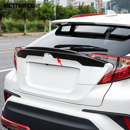 For Toyota CHR C-HR 2016-2018 2019 Rear Trunk Lip Spoiler Strip Tail Wing Sopiler Sticker Carbon Fiber Accessories Car Styling