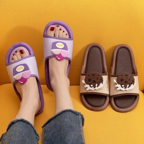 Ice Cream Cartoon Home Slippers Womens Slippers Fashion Korean Lovers' Home Soft Soled Slippers Man men shoes