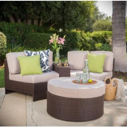 Hot sale quality garden furniture patio rattan sofa small coffee sofa