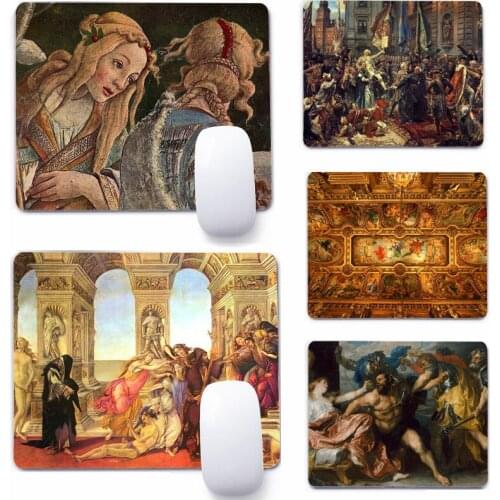 Renaissance Painting 22x18cm Mouse Pad Computer Small Mouse Non-slip Pad Desktop Keyboard Pad Office Mouse Mat
