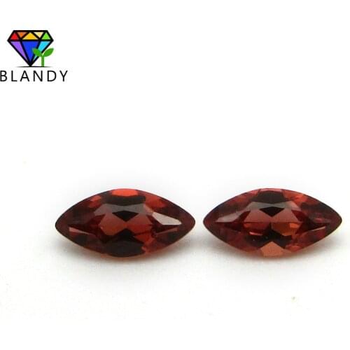 Good Price 2*4-4*8mm Marquise Cut Loose Red Color Natural Gems AAAAA Red Garnet Stone For Jewelry Making
