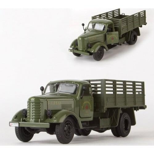 Diecast Model Cars 1/32 Scale Liberation Transport Truck Alloy Pull Back Sound and Light Toy Car Display Kids Toys Boys