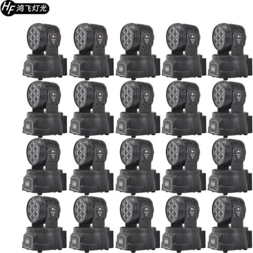 20 pcs 7x10w MiNi Beam light RGBW 4in1 wash wall moving head light stage light