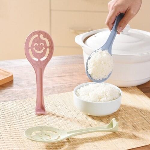 Creative Lovely Smile multifunction Egg Dividers Kitchen Supply Meal Spoon Cute Ladle Non Stick Rice Paddle Meal Spoon