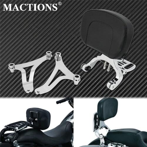Motorcycle Chrome Sissy bar & Black Seat Multi Purpose Adjustable Driver Backrest For Indian Scout Chief Vintage 2014-2020