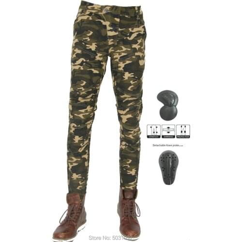 Free shipping volero motorcycle riding pants camouflage motorbike casual jeans protective locomotive little slim cycle trousers