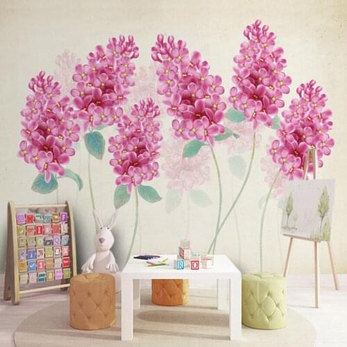 Custom 3D Wall Murals Beauty Wallpaper Pink Flowers Modern Minimalist 3D Wall Mural Nature Home Decor 3D Photo Wallpaper Bedroom