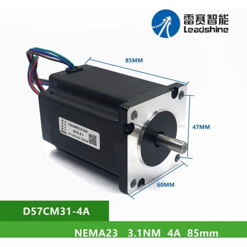 NEMA23 Leadshine D57CM31-4A 3.1Nm 4A 2 phase Stepper Motor Shaft Diameter 8mm Double the shaft